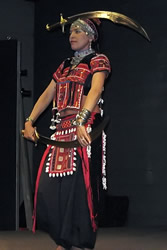 Brenda Shows Precision and Balance with 2 Swords