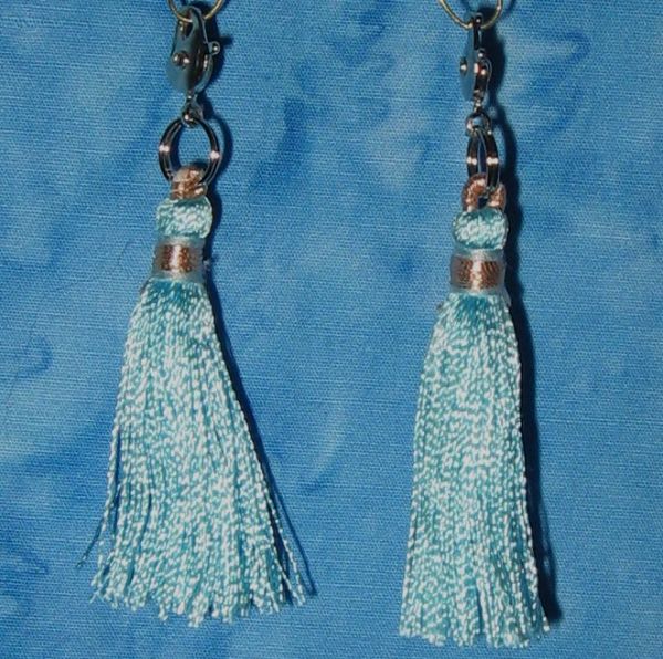 Clippy Bit Mini- Turquoise Tassel