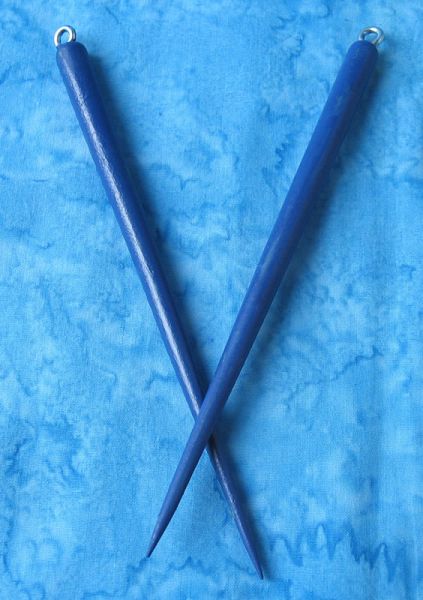 Wood Hair Sticks Royal Blue