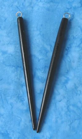 Hand Carved Black Bone Hair Sticks