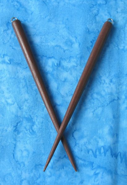 Wood Hair Sticks Medium Brown