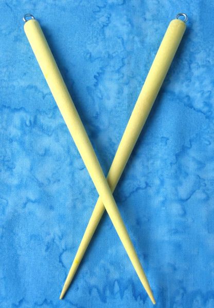 Wood Hair Stick Light Yellow