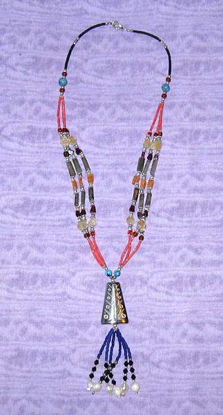Beaded Silver Necklace 4
