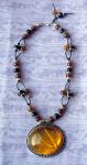 Amber/Black Handcrafted Necklace 1