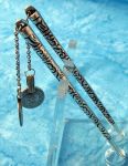 Sterling Silver Hair Sticks with Coin