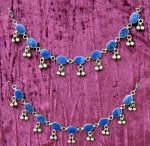 Kuchi Anklet with Oval Lapis Links