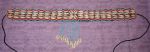 Another view of Cowry and Beaded Choker- Red/Blue
