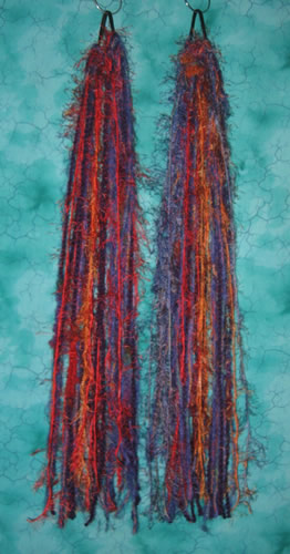 Purple and Red Yarn Hair Falls