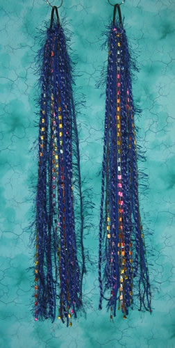 Blue Rainbow Yarn Hair Falls