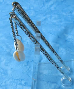 Silver Hair Sticks with Cowry Shells